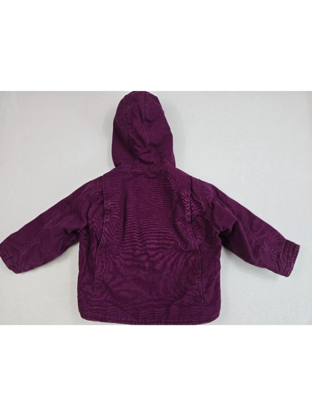 Berne Kids Hooded Jacket 3T Plum Purple Chore Barn Canvas Coat Sherpa Lining - Picture 4 of 4